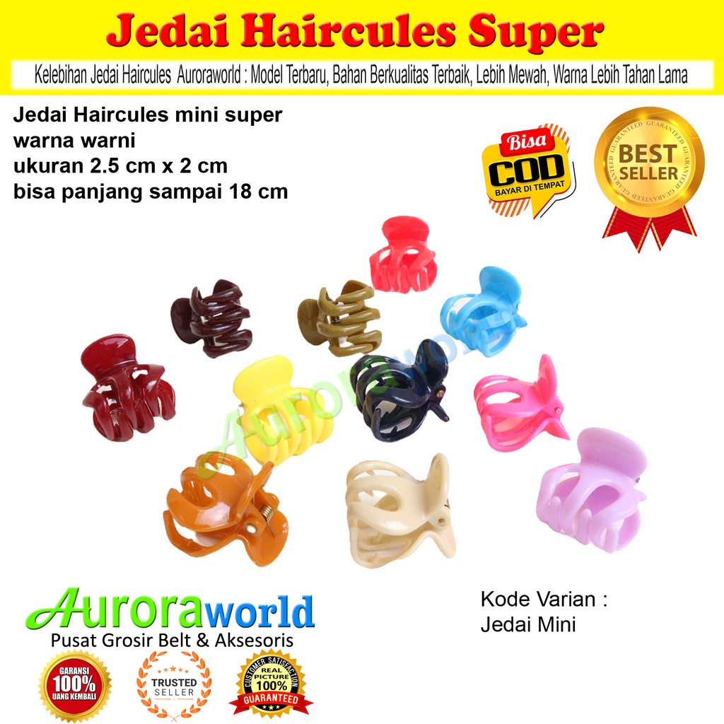 Jedai Haircules Jepit Rambut Haircules Super 2.5cm Bahan Tebal dan Kuat