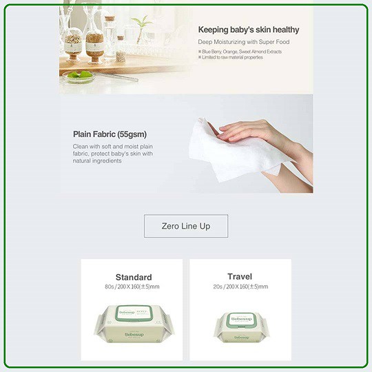 Bebesup Baby Skin Lab Zero (20sheets)