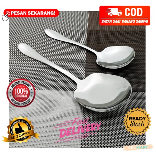 [BISA COD] PROMO Sendok Saji Isi 6 Pcs Stainless Super Tebal Service Spoon Sendok Prasmanan Sendok Pesta Premium Sendok Saji Sendok Kuah Sendok Besar Sendok Sayur Berkualitas