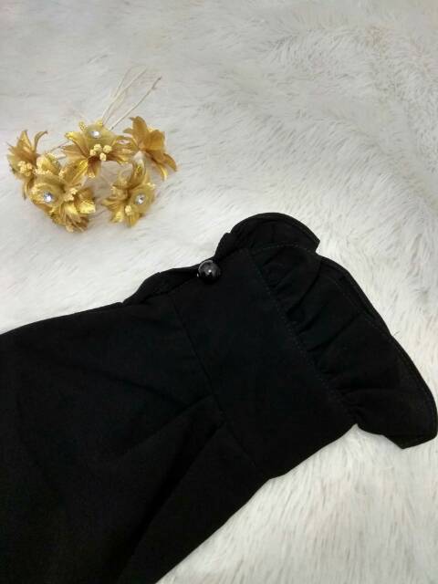 Murah Exclusive Jetblack / Gamis Jetblack Polos / Gamis Syari Warna Hitam Pekat / Gamis Jetblack