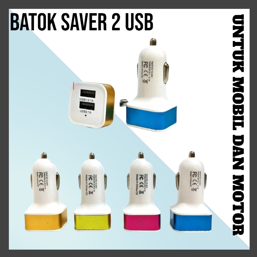 CHARGER MOTOR HONDA SCOOPY DAN MOBIL DENGAN 2 PORT USB-N MAX-GENIO-VARIO ( SEMUA MEREK MOTOR ) BATOK ADAPTOR SAVER ( BAYAR DI TEMPAT )