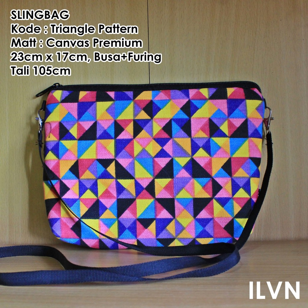 [TAS WANITA] SLINGBAG TRIANGLE PATTERN