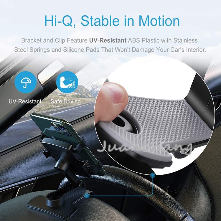 Braket Stand Holder Smartphone mount Dashboard Mobil Rotasi 360 Derajat Multifungsi