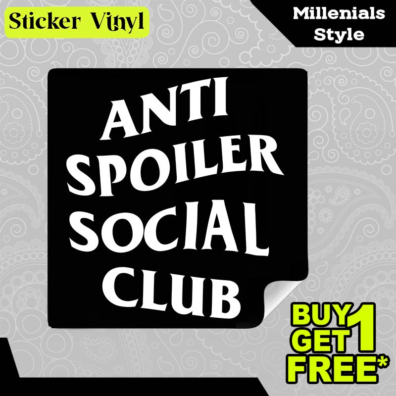 

Stiker Sticker Anti Spoiler Social Club Tulisan Gaul dan Kekinian Aesthetic Bahan Vinyl Satuan Anti Air