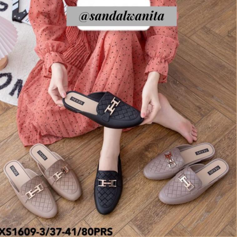 Kgz31au22ѕ ▫ Sandal Jelly Wanita Selop Tertutup Mules Import 1609