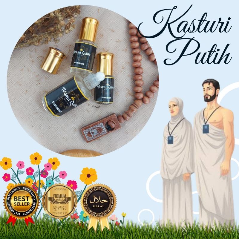 Parfum Kasturi Putih Aroma Qolbu Original Minyak Ibadah Sholat Kasturi Asli Tanpa Alkohol Best Selle