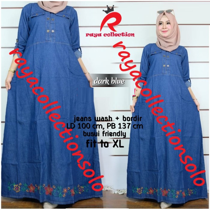 AMIRA MAXY REVALINA MAXY/GAMIS JEANS BORDIR /JEANS ORIGINAL JENARA MAXY