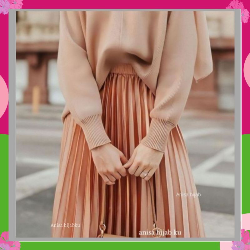 [LIPATAN BESAR] ROK PLISKET PREMIUM•••Rok plisket premium maxi skirt