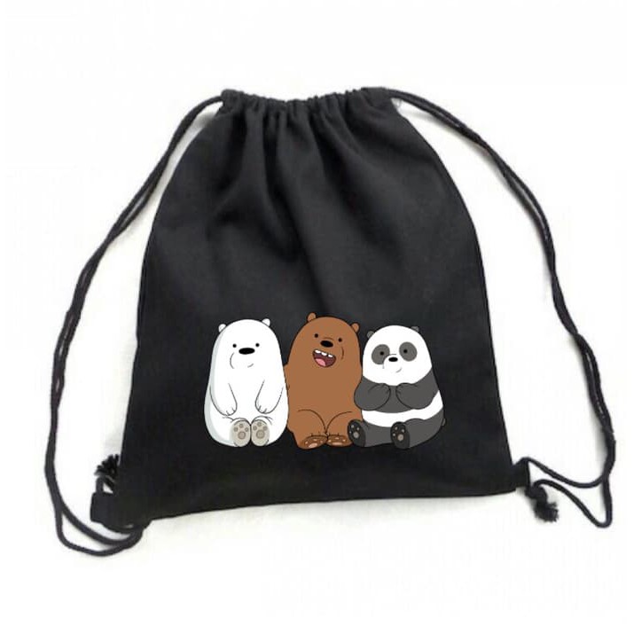cbg-008 BACKPACK AGPA Glady Bags Waterfproof 5770  we bare bears tas serut drawstring bag ice  56YTW