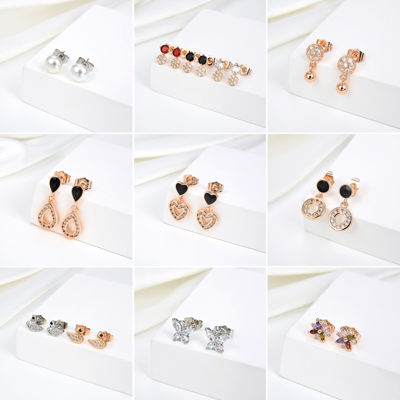 anting titanium wanita emas muda anti karat dewasa tusuk korea asli panjang dan luntur korea style selamanya dewasa 81-89e