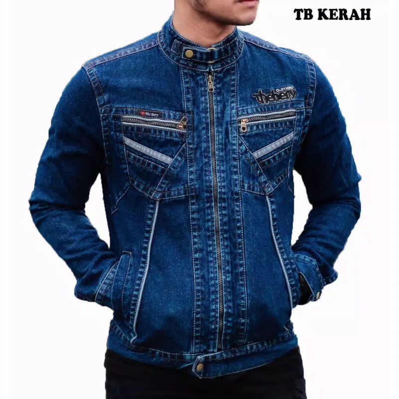 TURUN HARGA ! JAKET JAKET JEANS PRIA JAKET JEANS TB SCRUP JAKET PRIA FASHION PRIA ORIGINAL THE BERY