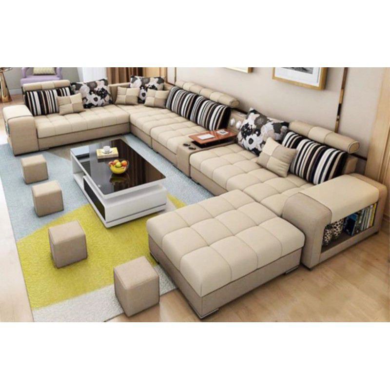 KURSI  LETER U KEKINIAN JUMBO - SOFA RUANG TAMU MINIMALIS - SOFA RUANG KELUARGA MEWAH