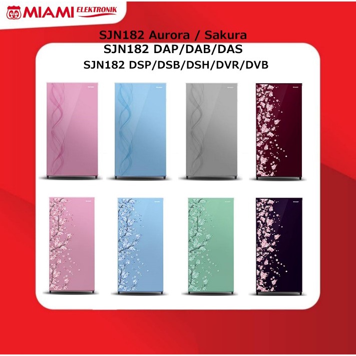 Lemari Es 1 Pintu SHARP SJN182 / Kulkas 166 Liter SJN182DAP SJN182DAB SJN182DAS SJN182DSP SJN182DSB 