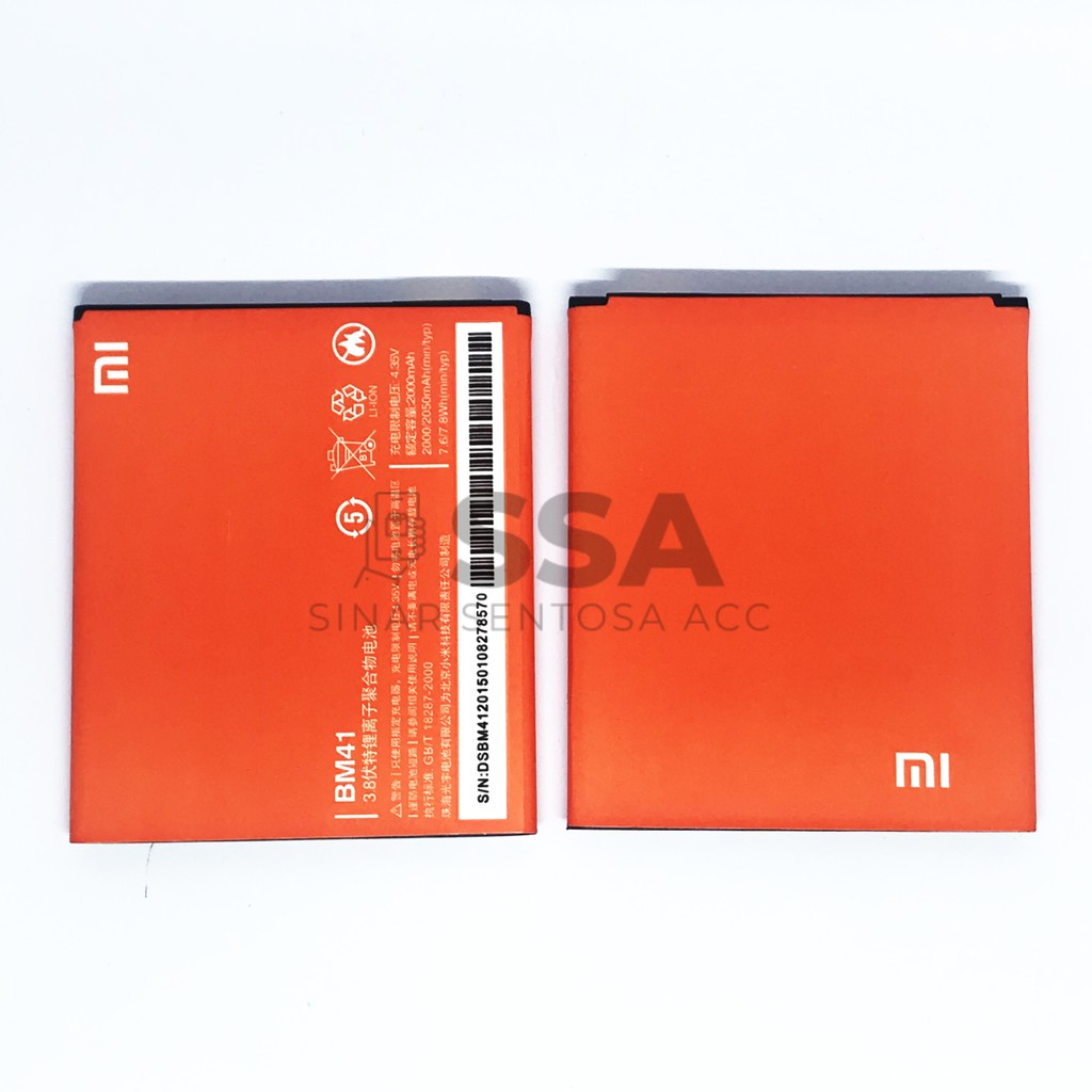 Baterai Original Xiaomi Redmi 1 / Redmi 1s BM41 BM 41 1 s Battery OEM Batre Batrai HP Bergaransi