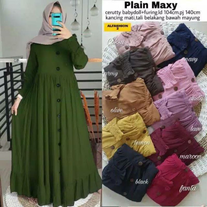 Baju Gamis Syari Syar I asdf Muslim Pesta Fashion Wanita Remaja Murah Terbaru Dress Polos 2021