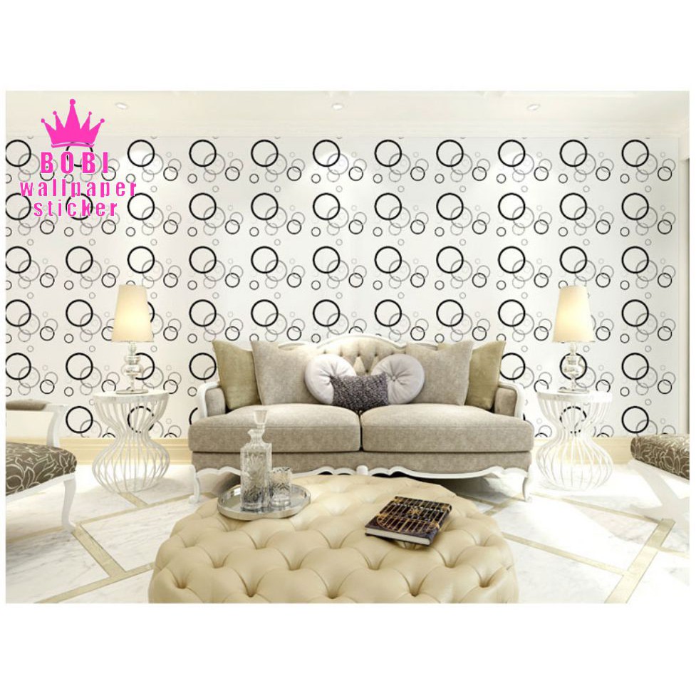 Wallpaper Sticker Motif Garis Melingkar (BG 006 - 5093) / Wallpaper Sticker Termurah