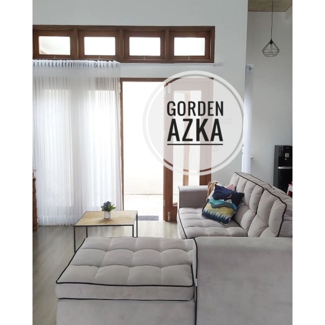 Vitrase gorden polos putih Bahan voil import grade A untuk dalaman jendela minimalis