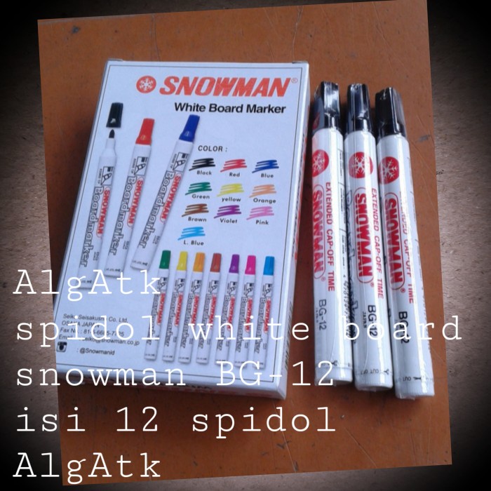 

Cuci Gudang Snowman. Spidol White Board Maker. Berkualitas