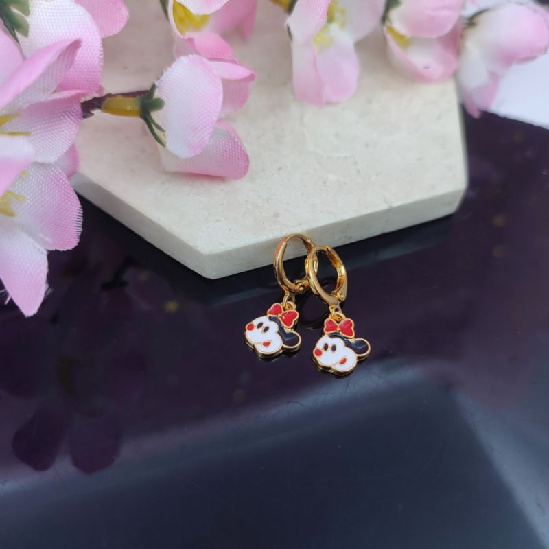 Anting Anak /balita micky mouse perhiasan imitasi anti karat