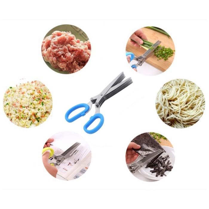 

Gunting Dapur Sayur Daun Bawang Stainless 5 Layer Kitchen Scissor Kualitas Terjamin