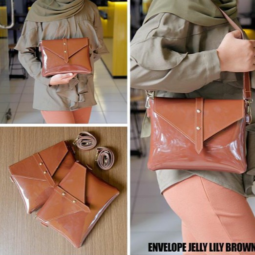 

ENVELOPE JELLY LILI BROWN / TAS AMPLOP JELLY COKLAT