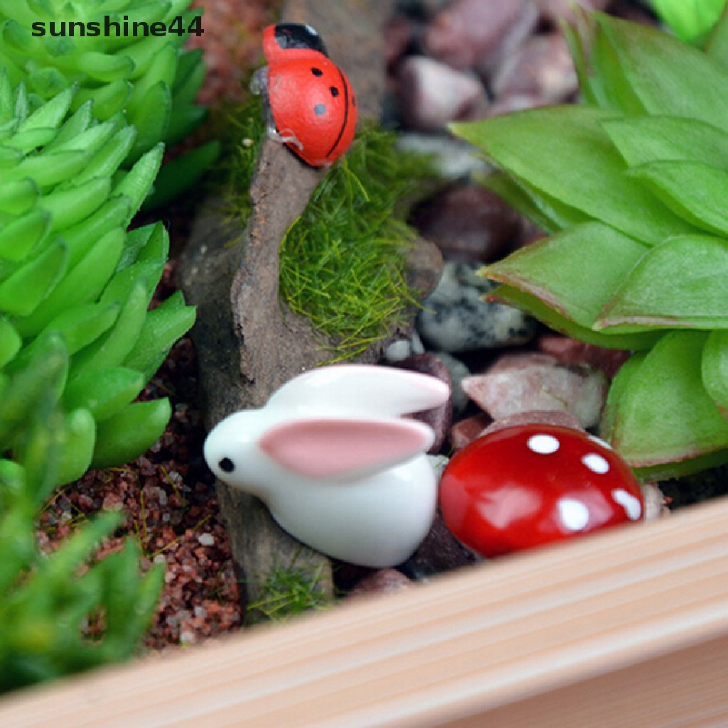 Sunshine Miniatur Kelinci Bahan Resin Untuk Dekorasi Taman