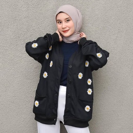 OUTHER WANITA LITTLE DAISY FLOWER - MATT FLEECE PREMIUM