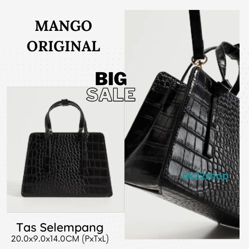 MANGO - Tas Selempang ORIGINAL Wanita (Croc Effect Mini Bag)