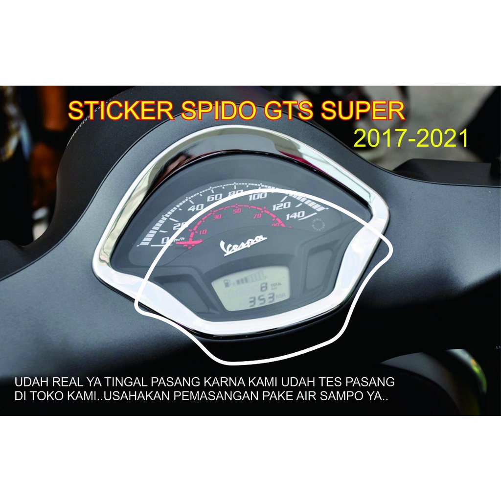 STIKER PELINDUNG SPEEDOMETER VESPA GTS 2017/2023