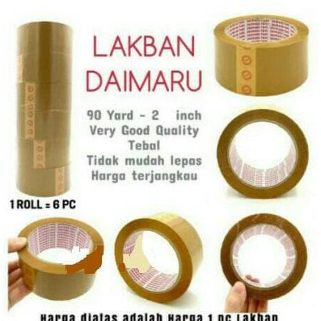 

HOT SALE|BEST SALLER Lakban daimaru bening dan coklat 2 inch