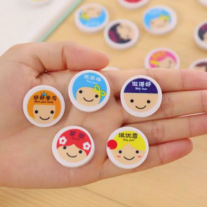 C1 Penghapus Lucu isi 4pcs | Eraser | Stip Correction Karakter | Penghapus Pensil Anak SD SMP SMA