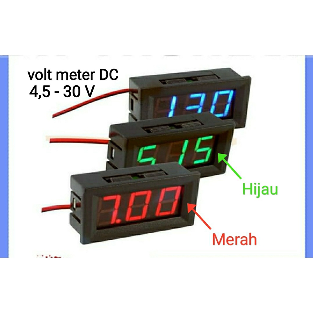 volt meter digital dc HIJAU