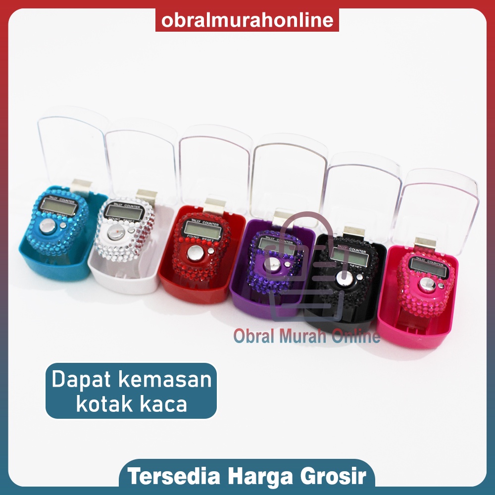 Tasbih Digital Swarovski Merek SXH / Tasbih Tally Counter Swarovski (FREE Kotak Kaca)