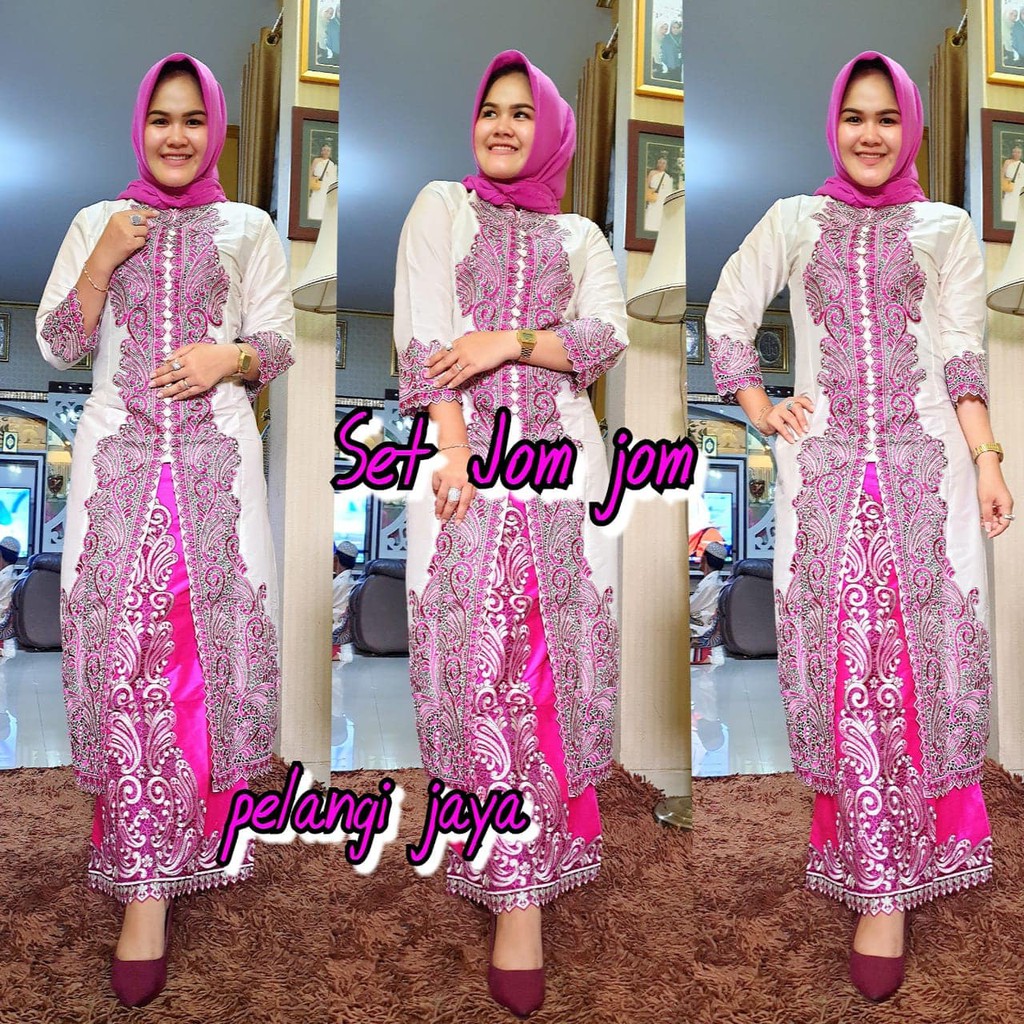 Setelan Abaya Jom Jom / Kebaya Modern / Kebaya Mewah / Kebaya Pesta