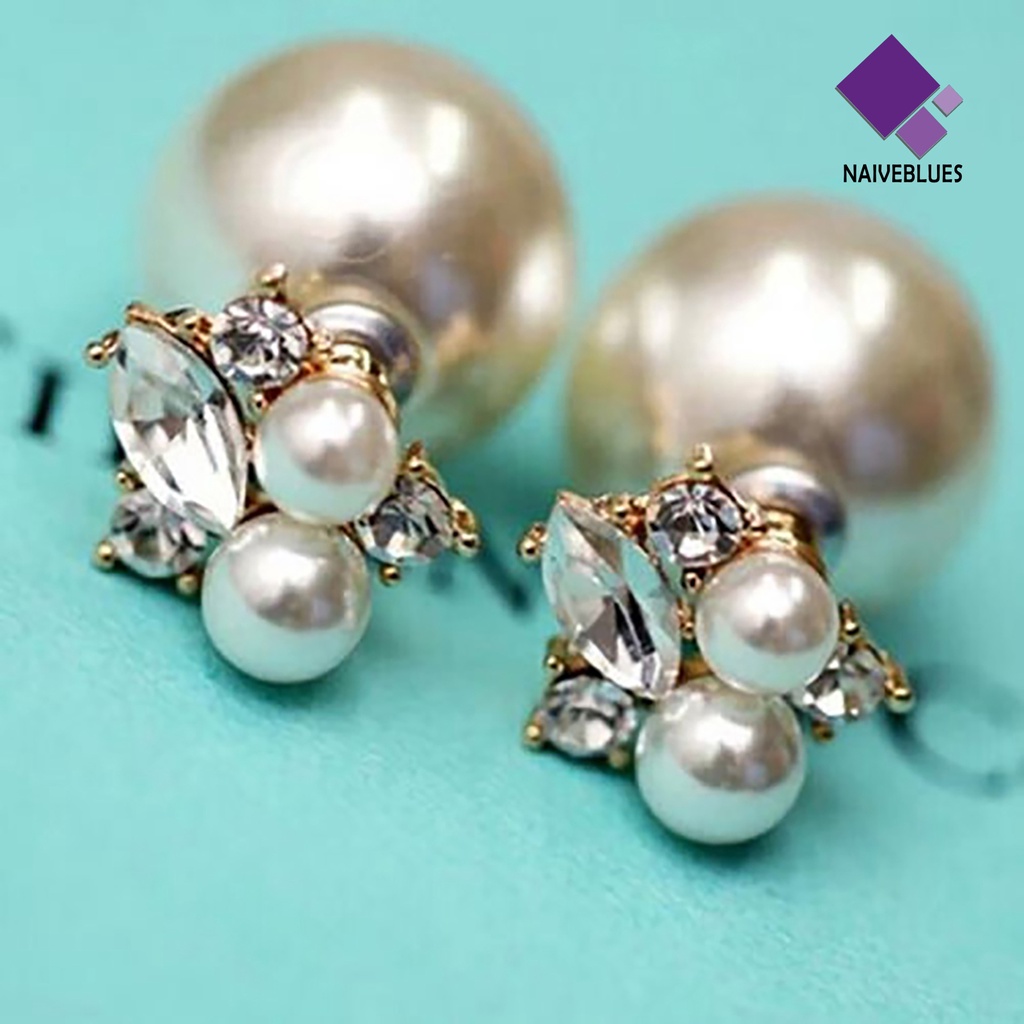 Anting Stud Berlian Imitasi Untuk Wanita