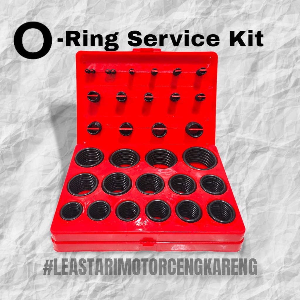 KARET O-RING ORING KIT SET RUBBER OK-311 UKURAN INCH AS-568 BOX MERAH