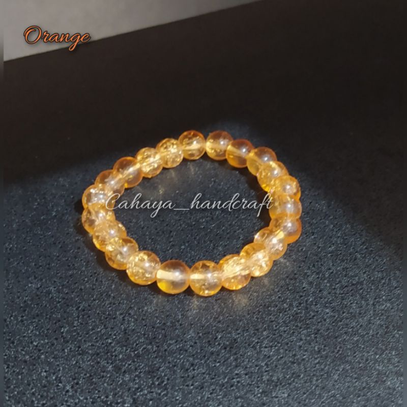 Gelang Batu Motif Batu Pecah 8MM Karet Premium