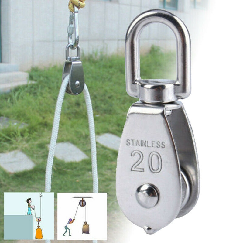 GS8a Katrol Angkut Kerekan Mini Serbaguna Swivel Pulley Stainless Steel Berbagai Ukuran  Asol Katrol Kerekan Mini Serbaguna Swivel Pulley Stainless Steel Silver Or-i