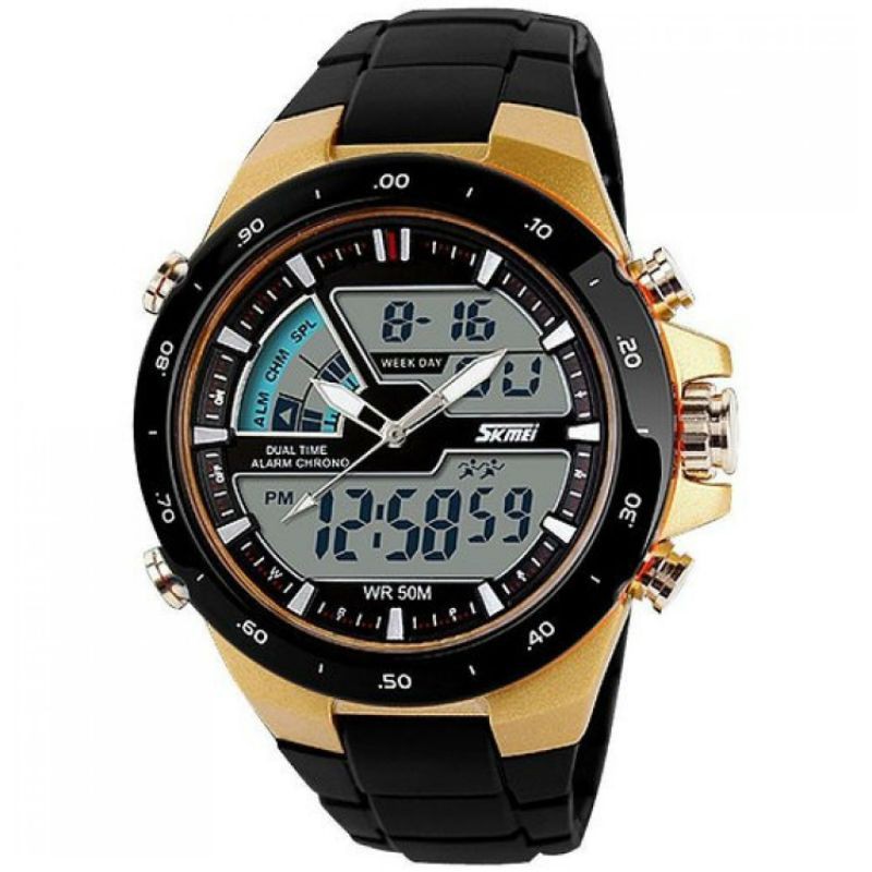 Jam Tangan elegan pria digital analog SKMEI 1016 Anti Air Ori