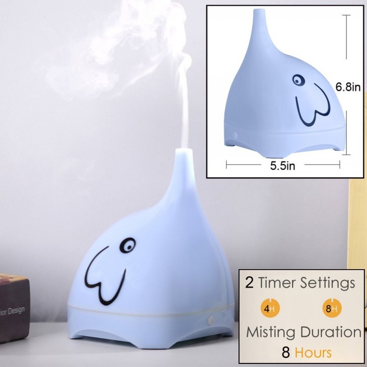 U05 - USB Humidifier Cool Mist LED Mini Air Humidifier 180ml Blue