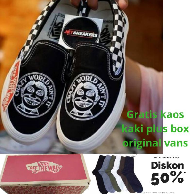 sepatu vans pria wanita slip-on slipon selop slop grade ori premium COD
