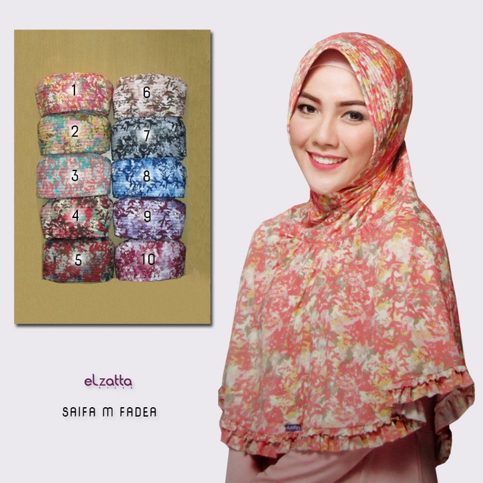 ELZATTA Hijab Bergo Saifa Fadea Kerudung Jilbab Instan Asli Elzatta