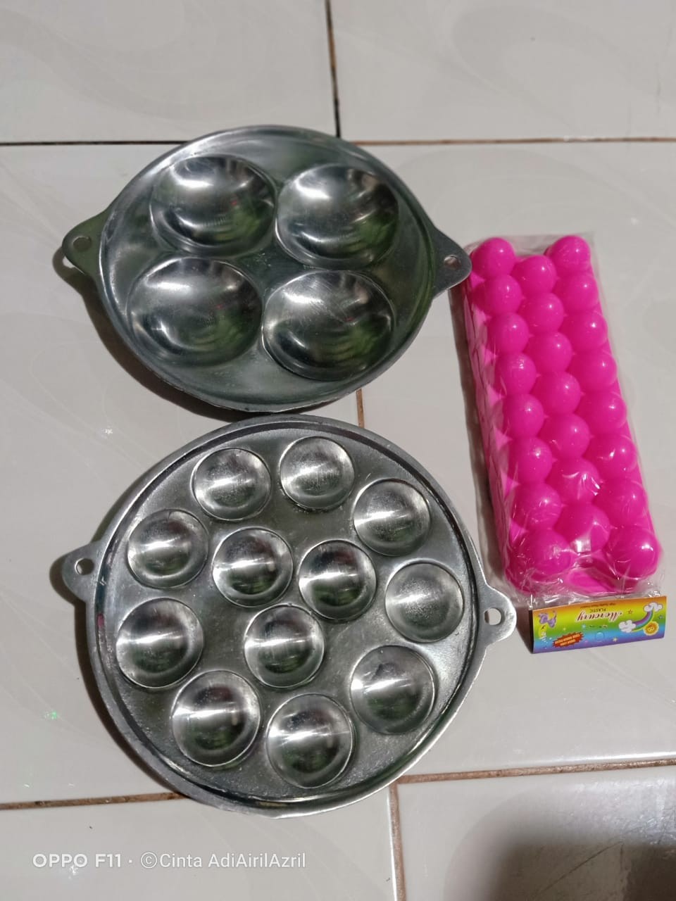 Cetakan Apem Bikang Lumpur Tipis 4 Lubang - Aluminium