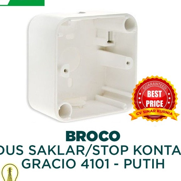 OUTBOW DUS SAKLAR &amp; STOP KONTAK BROCO GRACIO 4101 - PUTIH BEST SNI