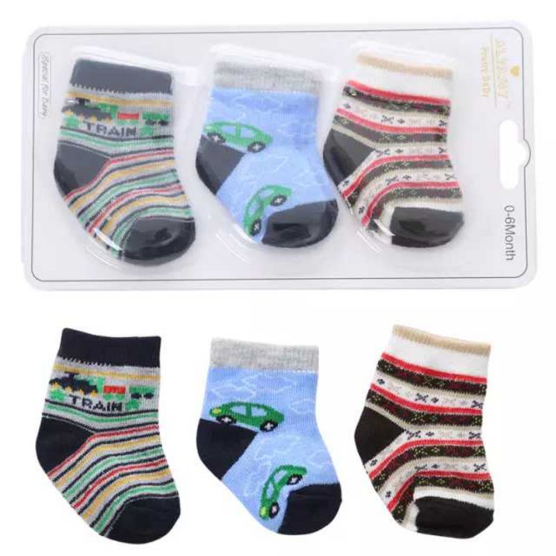 KAOS KAKI KARAKTER /GAMBAR BAYI USIA 1-6 BULAN /VARIAN COWOK DAN CEWEK (RANDOM motif)