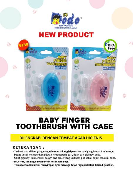 Dodo finger toothbrush sikat lidah With CASE