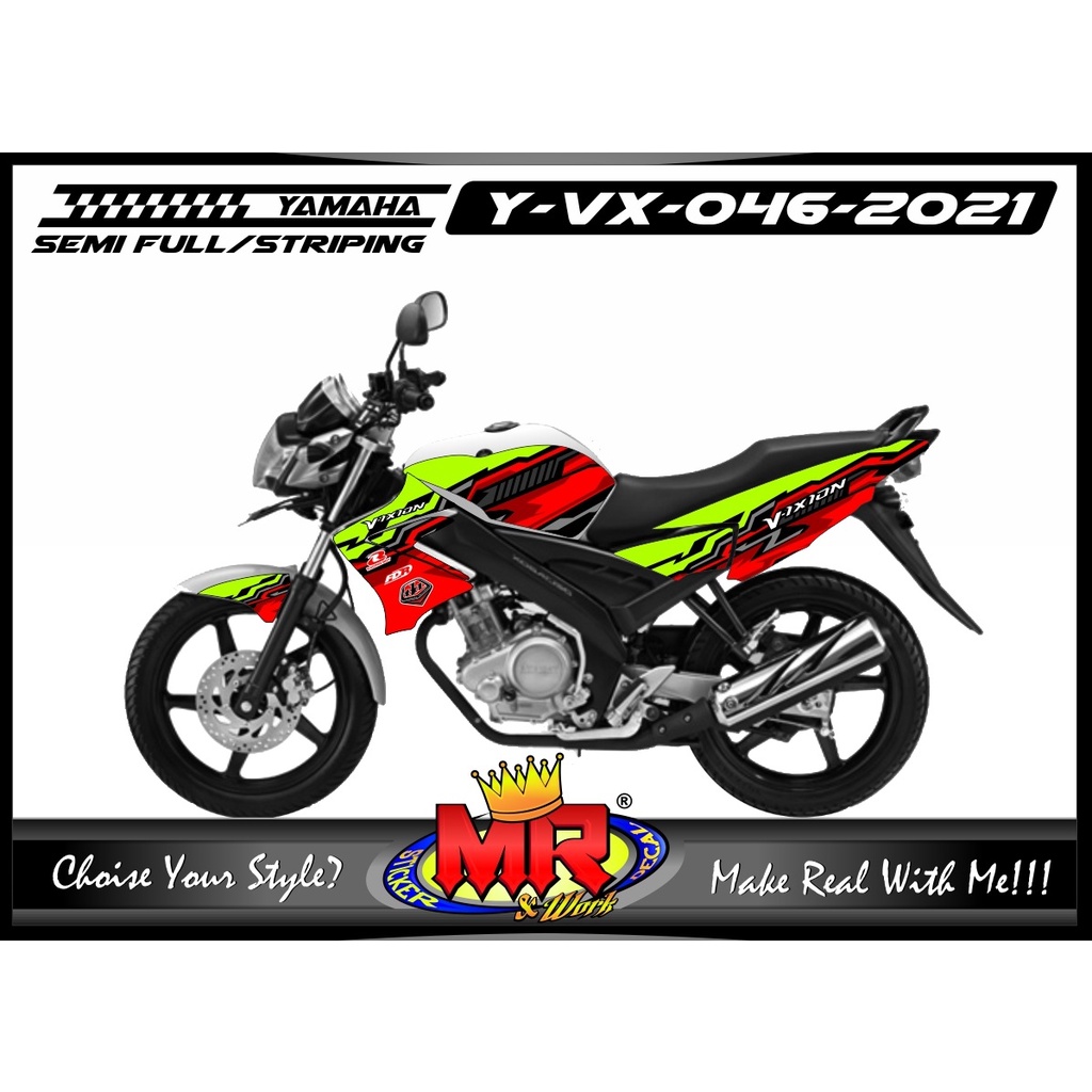 Decal Stiker Motor Yamaha Vixion Spesial Custom Decal Stiker Motor