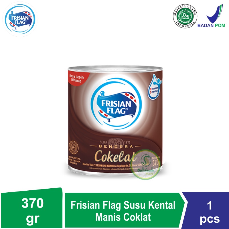 Frisian Flag Susu Kental Manis Coklat Kaleng 370 g