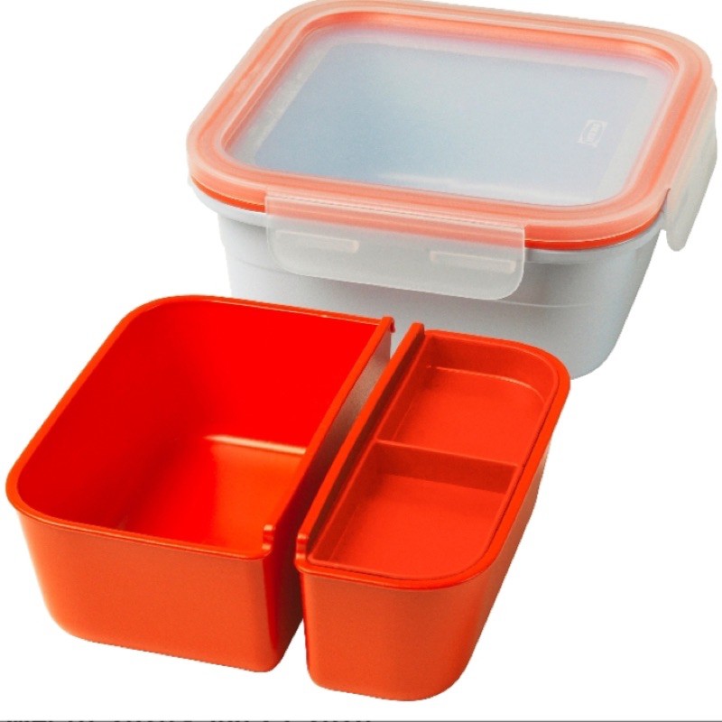 Lunch Box Square / Kotak Makan IKEA Orange / Kotak Makan Bento / Bento Lunch Box / Kotak Salad