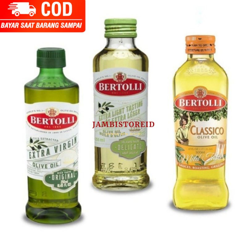 

(JAMBISTOREID) JAMBI LANGSUNG KIRIM Minyak Zaitun Bertolli Extra Virgin Light Tasting Classico Olive Oil 250ml Jambi